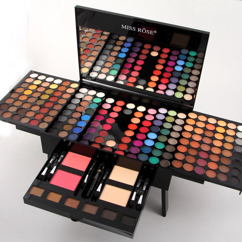 Paleta de Maquillaje Profesional Miss Rôse – 180 Colores de Sombras y Rubor